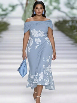 Frédérique - Robe Élégante Imprimé Floral - Noir